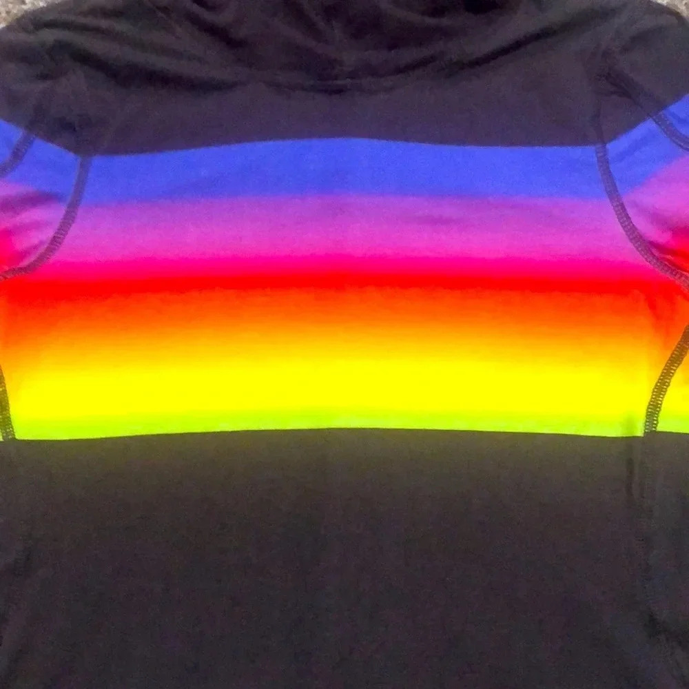 FREE PEOPLE huddle rainbow colors hoodie